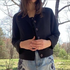 vertigo paris suit jacket blazer size M women’s black short buttons lined